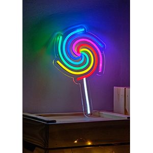 OHNO Neon Verlichting Rainbow Windmill - Neon Lamp - Wandlamp - Decoratie - Led - Verlichting - Lamp - Nachtlampje - Mancave - Neon Party - Wandecoratie woonkamer - Wandlamp binnen - Lampen - Neon - Led Verlichting - Wit, Multicolor