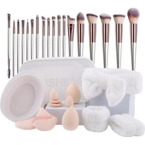 PromoHome Complete make-upkwastenset met draagtas - 31-delige professionele set