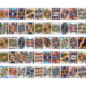 Cadeautip! - Speelkaarten Amsterdam - Hoge kwaliteit - Zelf geproduceerd - kaartspel set - Luxe Speelkaarten - 54 kaarten - 28 afbeeldingen van Amsterdam - Huurdies - 70cm X 110cm - Schoencadeautjes sinterklaas