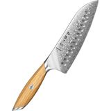 Hezhen - X01 Flagship Series - Santokumes - Olijfhout - Professioneel Vlijmscherp Damastmes