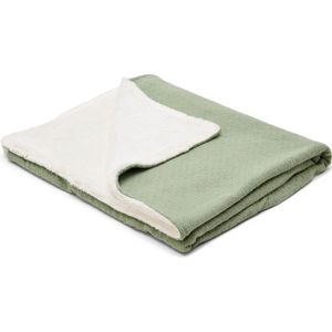 Little Dutch - Wiegdeken - Gebreid Fleece - Pure Sage