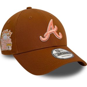 Atlanta Braves Cap - World Series Team Side Patch - LIMITED EDITION - 9Forty - One size - Brown - New Era Caps - Pet Heren - Pet Dames - Petten
