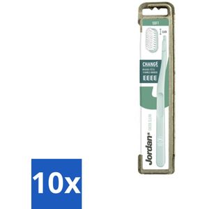 Jordan - Tandenborstel - Green Change - Soft - 4 Opzetborstels & 1 Houder - Bulkverpakking - 10 stuks