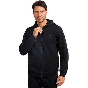 Guess - Zwarte Zip Hoodie - Heren - Sweatvest
