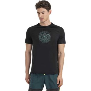 Icebreaker Merino 125 Cool-lite Sphere Iii Vision Grid T-shirt Met Korte Mouwen Zwart M Man