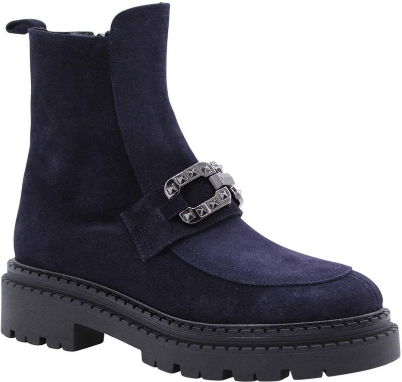 E Mia - Enkellaarsjes - Donkerblauw - Vrouwen