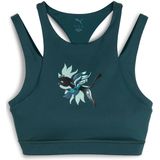 PUMA - TERRAINS GRAPHIC BH - Groen - Dames - Medium Impact - Uitneembare Pads
