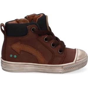 BunniesJR 221630-119 Jongens Hoge Sneakers - Bruin - Nubuck - Veters