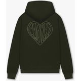 Croyez - Stitched Heart Hoodie - Donkergroen