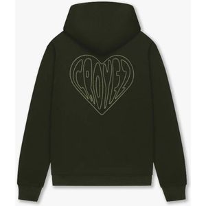 Croyez - Stitched Heart Hoodie - Donkergroen