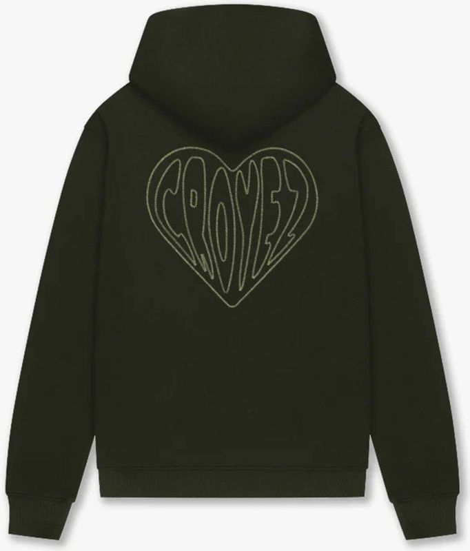 Croyez - Stitched Heart Hoodie - Donkergroen