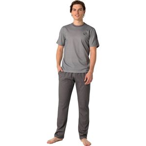 Feyza - Dames Pyjama Set, Korte Mouwen, Grijs - S