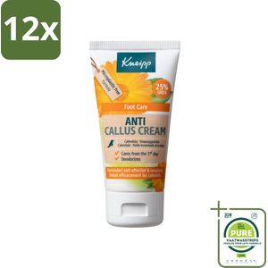 Kneipp - Eeltcrème - Calendula - 25 % ureum - Voor zachte & soepele voeten - 50 ml - Voordeelverpakking - 12 stuks - Eeltcrème - Eelt