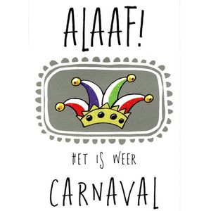 Marant cards, 4 Verschillende Carnaval Wenskaarten met enveloppe-Carnaval wenskaart-Alaaf-11e van de 11e-Vasteloavend