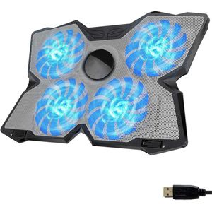 MKSS® Laptop Cooler - Laptop Stand - Laptop Verhoging - Standaard - Cooling Pad - Zwart en Zilver