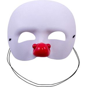 Carnival Toys Clownsmasker Rood/wit One-size