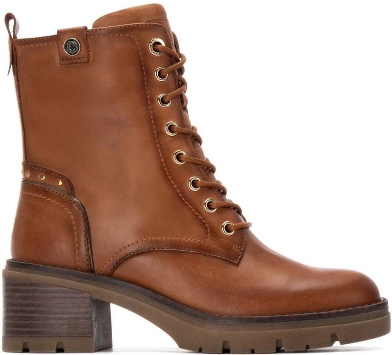 Carmela - 162570 - Leren Enkellaarsjes - Zwart - 3 tot 5 cm Hakhoogte