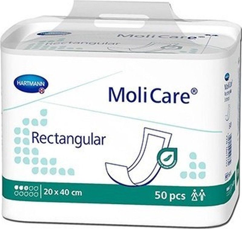 Hartmann - Molicare Rectangular - Absorberend Kompres - 20 x 40 cm - 50 Stuks