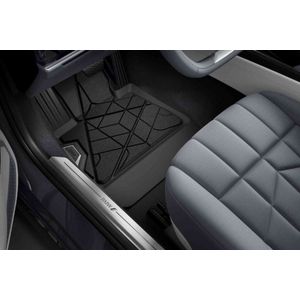 Rubberen Automatten Voorzijde voor BMW 7 Serie & i7 (G70 Zonder Optie 4F4) - Tweedelig - Slijtvast - Incl. Klittenbandpluggen - Linker Stuur - Zwart - Thermoplastische Elastomeren
