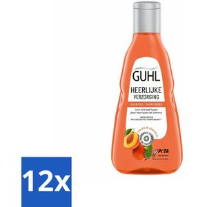 12 x Guhl - Shampoo - Heerlijke Verzorging - 250 ml - Haarverzorging - Shampoo - Guhl - Conditioner - Glanzend Haar