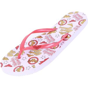Witte teenslippers WONDER WOMAN