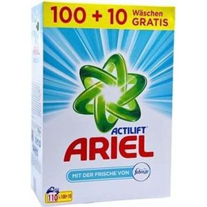 Ariel - Actilift - Poeder Wasmiddel - Voordeelverpakking - 100+10 Wasbeurten