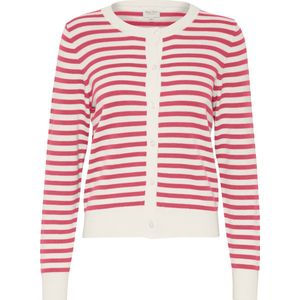 Part Two - Damesvest - Claret Red Stripe - Lange Mouwen - Regular Fit