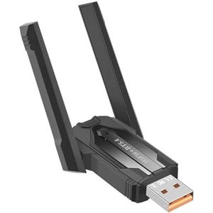 Dual Band 2in1 USB Adapter met WiFi 6 en Bluetooth 5.4 voor PC en Laptop