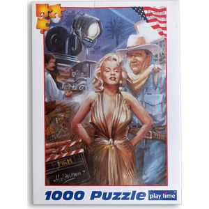 Puzzel 1000 stukken ""Living in America"" cowboy Stars