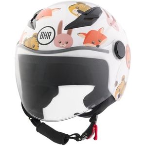 BHR 838 Kids – Kinderhelm Scooter – Veiligheid voor uw Kind – Scooterhelm voor Kinderen – Kinderhelm Motor - Safari – Maat XL