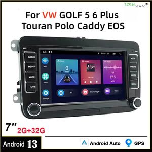 7inch Android 13 Auto Radio for VW GOLF 5/6/Plus/Touran/Polo/Caddy/EOS | 2+32G GPS Navigatie, Draadloos CarPlay & Achteruitrijcamera