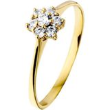 The Jewelry Collection Ring Zirkonia - Goud