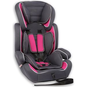 Kinderstoel Auto - Autostoel - Kinderzitje - Zitverhoger - Autozitje - Grijs met Roze