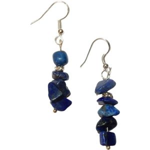 Split Oorhangers Lapis Lazuli