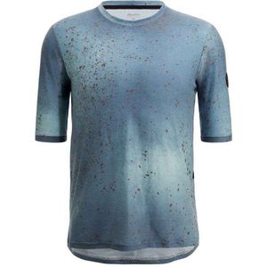 Santini Fango Delta Korte Mouwen T-shirt Blauw M Man