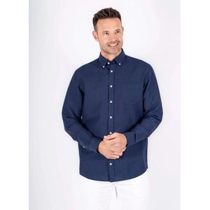 Pre End heren overhemd - Frey - navy uni - lange mouwen - maat L