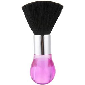 Haarborstel met halsstofdoek - Kappers styling tool voor schoonmaak in salon (roze)