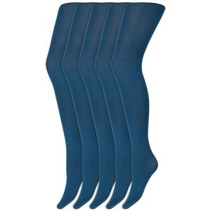 Gekleurde panty’s | Micro | 60 Denier | Merk: Marianne | Maat: S t/m XXL | Kleur: Blauw | 5 Paar
