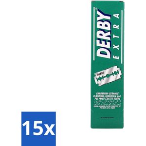 15 x Derby Professional - Double Razor Blades - Scheermesjes - Glad Scheerresultaat - 100 Mesjes - Scheermesjes - Barbershop - Scheermes - Scheerresultaat - Professioneel Scheren