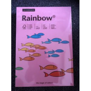 Rainbow Papier A3 (groot!) Kleur Roze (kl-55) 250 vel 160 gram
