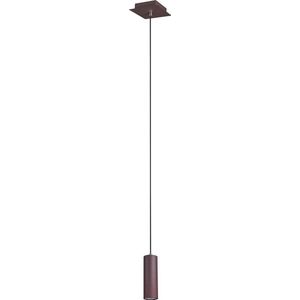 LED Hanglamp - Torna Mary - GU10 Fitting - 1-lichts - Vierkant - Roestkleur - Aluminium