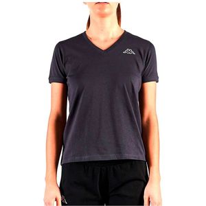 Kappa Logo Cabou T-shirt Met Korte Mouwen En V-hals Blauw S Vrouw