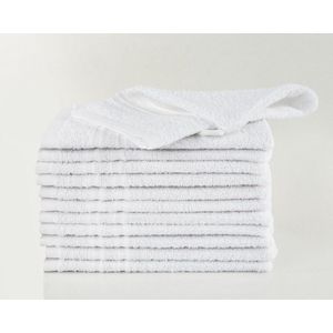 Homéé Washandje FeelGood due fancy Wit 15x22cm 100% Katoen badstof set van 12 stuks