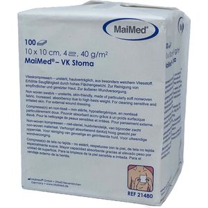 Gaaskompressen - 10cm x 10cm - Non-Woven - Steriel - 4-Laags - Verpakt per 100