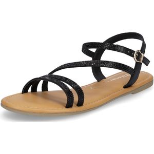 Tamaris dames sandaal met bandjes zwart