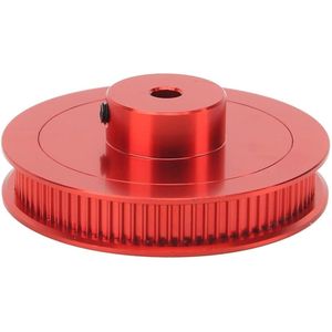 80 Tand Gesynchroniseerd Wiel GT2 voor 3D Printer - Stalen Freesmachine Distributieriem Katrollen (Rood)