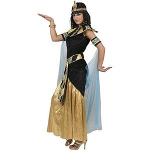 Funny Fashion - Egypte Kostuum - Walk Like A Cleopatra - Vrouw - Zwart, Goud - Maat 48-50 - Carnavalskleding - Verkleedkleding