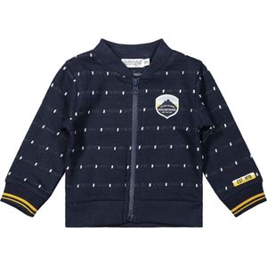Dirkje Jongens Gestipte Rits Cardigan Navy