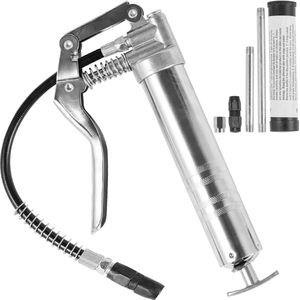 VEVOR 14.5 x 12.2 x 36.4 cm Handmatig Vetspuit, Koolstofstaal + Aluminiumlegering, Maximale Werkdruk 3500 PSI, Capaciteit 4 OZ, Hendelontwerp Waarmee, Vetspuit Voor Zwaar Gebruik, Oranje