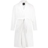 JP 1880 - Heren - Badjas thuispak sjaalkraag badstof tot 8XL - Sneeuwwit - Maat 5XL
